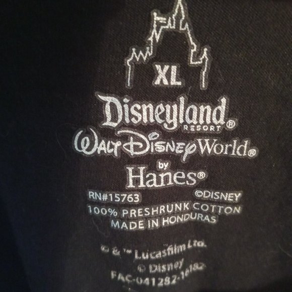 DISNEYLAND WALT DISNEY WORLD HANES MENS STAR WARS BLACK T SHIRT SZ XL - Picture 3 of 7